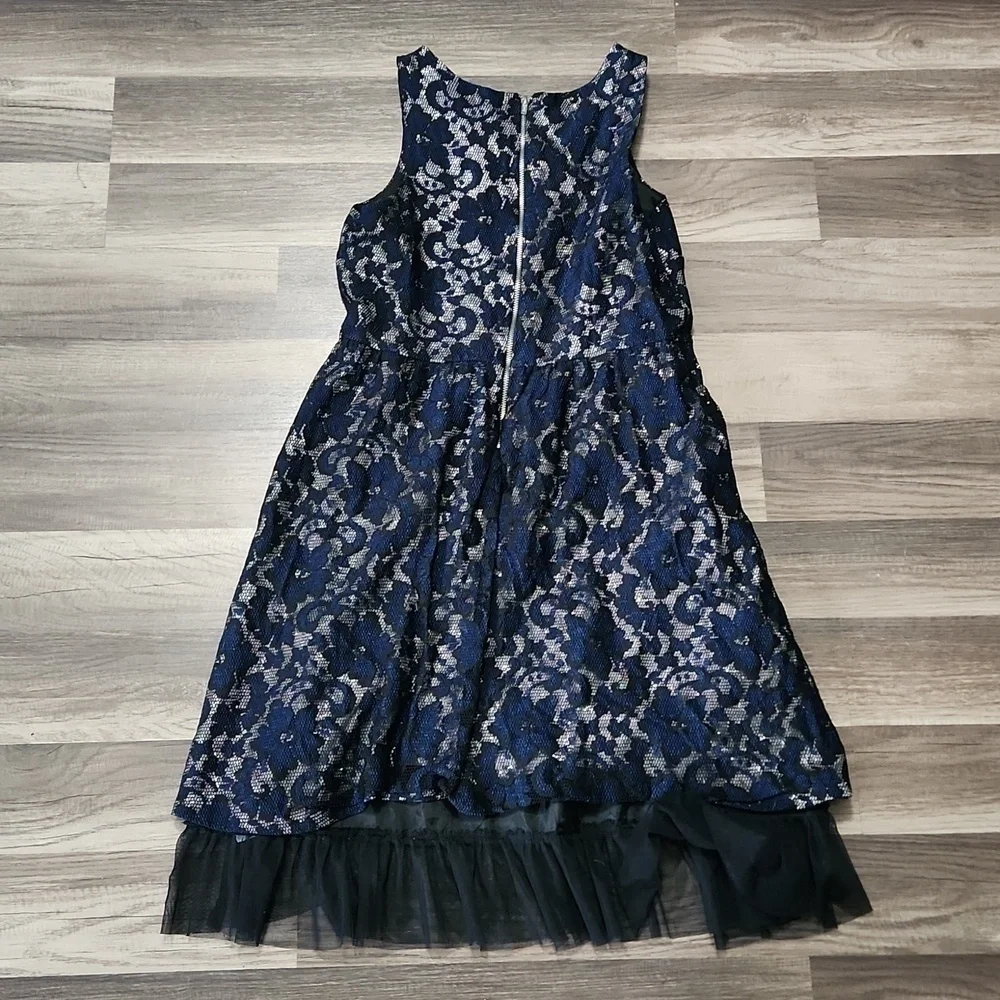 Justice Blue Lace Dress size 16 Vintage